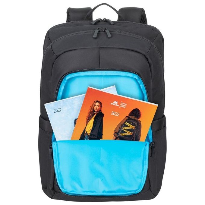 Rivacase 7569 Alpendorf Zaino per Notebook 17.3'' con Materiale Riciclato RPET Tasca per Tablet e Resistente all'Acqua colore Nero