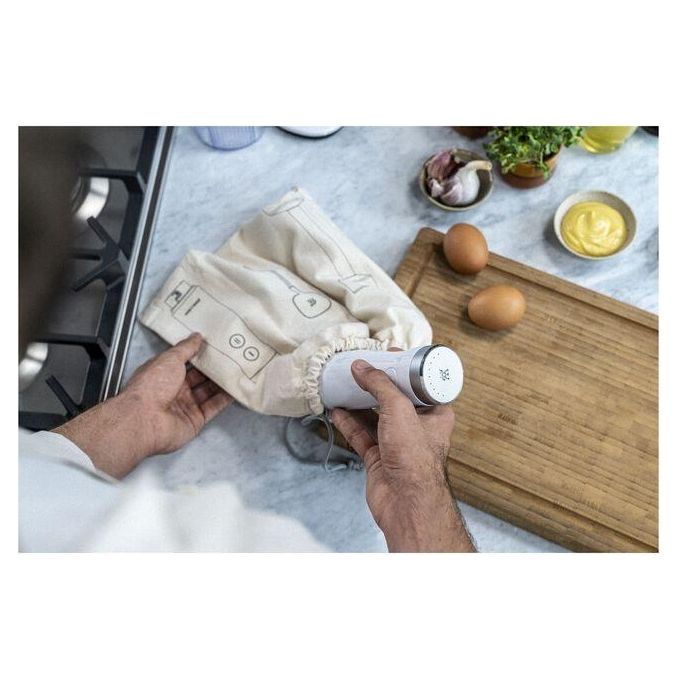 ZWILLING 1021604 Enfinigy Frullatore a Immersione 800W 9 Velocita' Regolabili Funzione Pulse Lama Piranha in Acciaio Inossidabile Bicchiere 600 ml colore Bianco