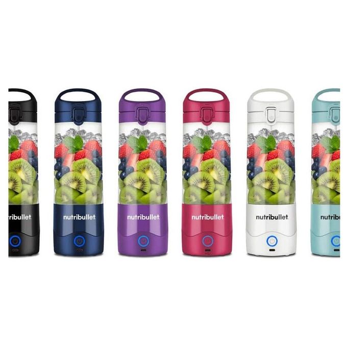 NutriBullet NBP003PU Frullatore Portatile 475 ml Lame Acciaio Inox Tritaghiaccio Batteria 2000 mAh Ricarica USB-C colore Viola