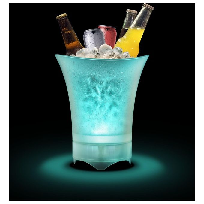 CELLULARLINE BTSPKCHAMPAGNE23W Ice Music Bucket Cassa Bluetooth 5.0 5W Secchiello Ghiaccio LED colore Bianco