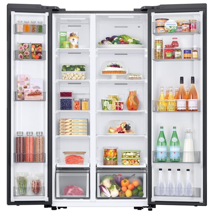 Samsung RS57DG400EM9EF Air Space AI Frigorifero Side by Side 583 L 178 cm Classe E 37 dB No Frost Wi-Fi SpaceMax (178x91.2x71.6 cm) colore Acciaio Inox