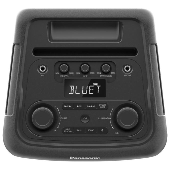 Panasonic SC-BMAX10E-K Altoparlante Portatile Bluetooth 150W 4 Altoparlanti Batteria 15h Radio FM Display LCD Luci LED colore Nero