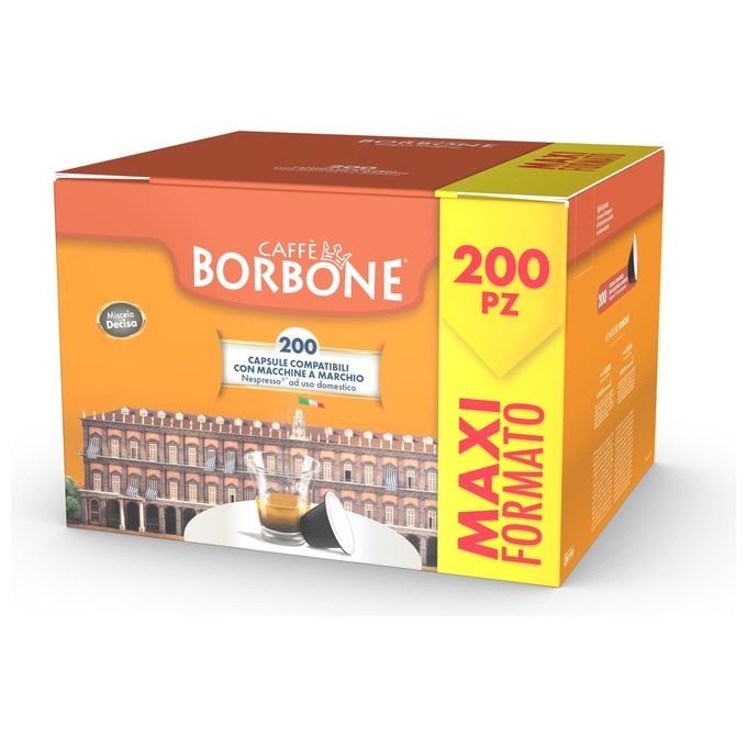 Borbone Respresso Decisa Compatibile Nespresso Miscela Decisa 200 Pezzi