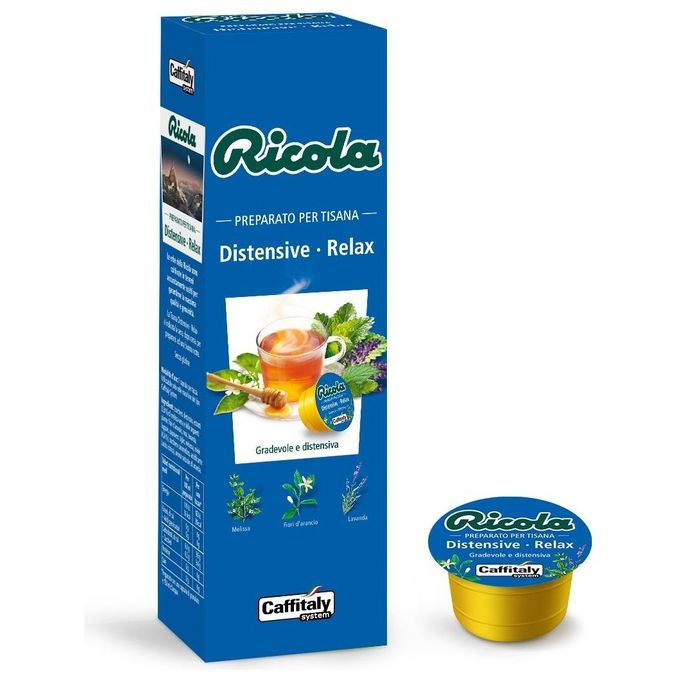 Caffitaly Ricola Tisana Distensive Relax Capsule compatibili Caffitaly System 10 capsule da 10 g