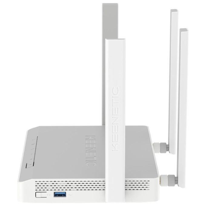 Keenetic KN-2311-01-EU Hero 4G+ Modem Router Wi-Fi 6 AX1800 Mesh 4G LTE 4 porte Gigabit USB 3.0 VPN colore Grigio
