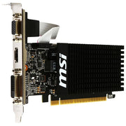 MSI GeForce GT710 2GD3H LP Scheda Grafica, 2 GB GDDR3, PCI Express 2.0, HDMI + DL-DVI-D, Nero