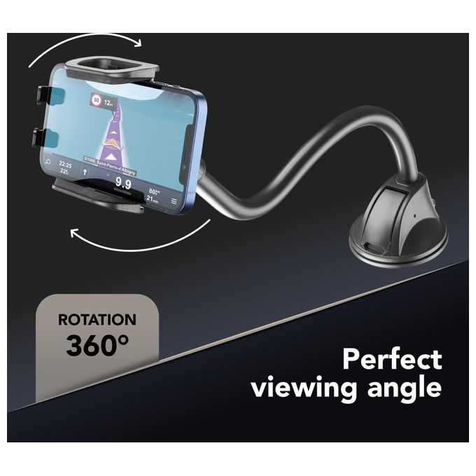 Cellular Line Hug Flexi XL Universal Supporto smartphone da auto con fissaggio a ventosa
