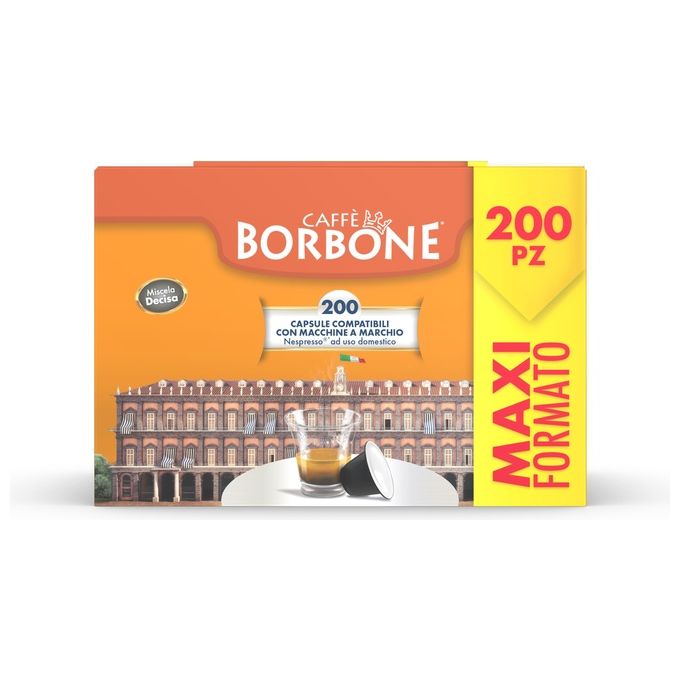 Borbone Respresso Decisa Compatibile Nespresso Miscela Decisa 200 Pezzi