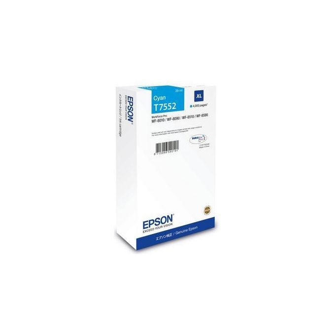 Epson C13T75524N Cartuccia d'inchiostro XL 39 ml Resa 4000 pagine Tecnologia Durabrite Ultra colore Ciano