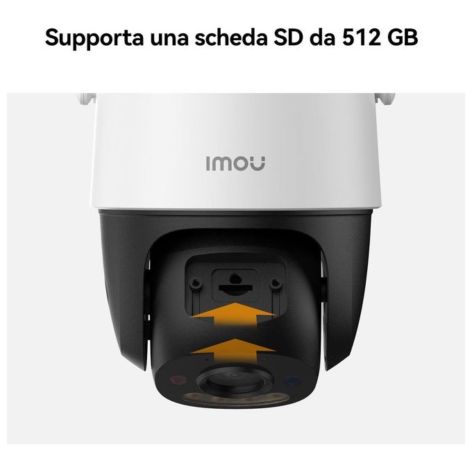 Imou IPC-K7FP-3H0TE-EU Cruiser SC Telecamera IP PTZ 4G 3MP 2K Full Color Wi-Fi 6 IP66 visione notturna 30m sirena 110 dB colore Bianco