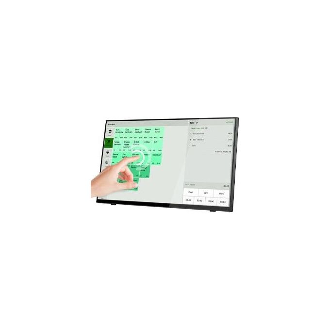 Atlantis A05-T22A-VHDM Monitor Touch 22'' IPS Full HD 1920x1080 10 Tocchi HDMI VGA DisplayPort Hub USB 3.0 VESA 100x100 colore Nero