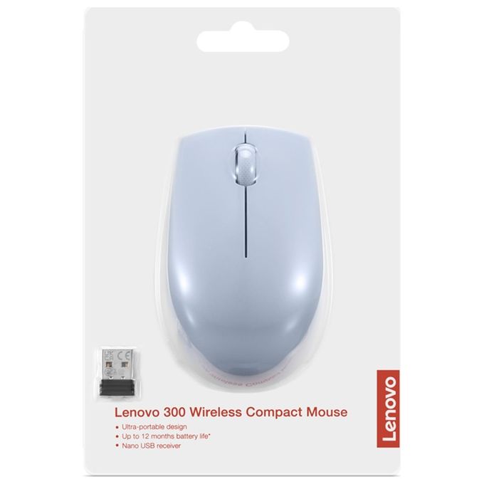 Lenovo 300 Mouse Ufficio Ambidestro Rf Wireless Ottico 1000 Dpi