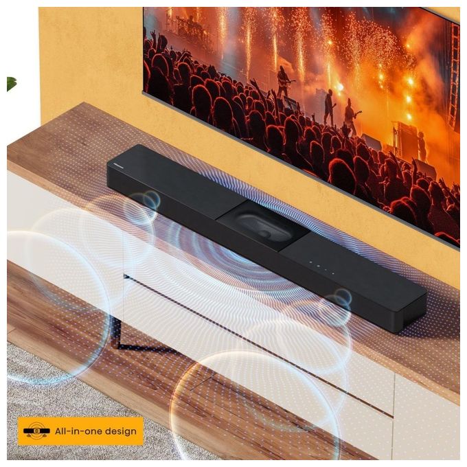 Hisense HS2000 Soundbar 2.1 Subwoofer Integrato 240W Dolby Digital Plus DTS Virtual:X Bluetooth 5.3 HDMI ARC USB Ottico colore Nero