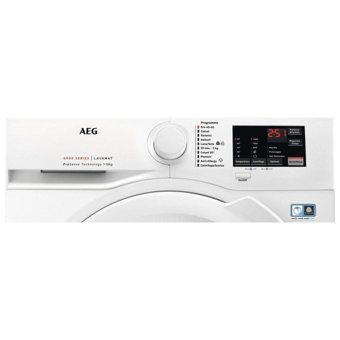 AEG L6FBI145 Serie 6000 Lavatrice Carica Frontale Prosense GentleCare Classe energetica B Capacita' di carico 10 Kg Centrifuga 1400 giri Motore Inverter Apertura extra-large
