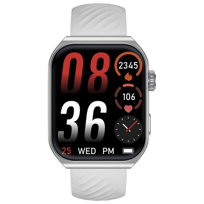 Trevi 0TF40006 T-FIT 400 C Smartwatch con Funzione Chiamata Display AMOLED Curvo 1.96'' Touchscreen Always On IP67 Argento colore Argento