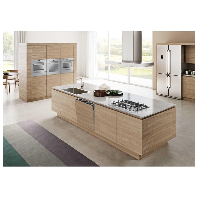 Smeg P261XGH Piano Cottura a Gas 4 Zone Griglie in Ghisa 60 cm Acciaio Inox