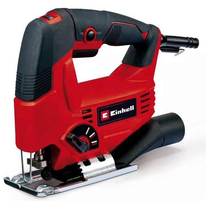 Einhell 4321157 TC-JS 80-1 Kit Seghetto alternativo 550 W 3000 min-1 profondita' taglio 80 mm legno 10 mm acciaio movimento pendolare 4 livelli cambio lama senza attrezzi attacco aspirazione 36 mm colore Nero