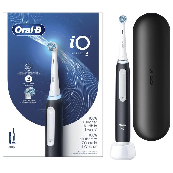 Oral-B 8006540731536 iO 3 Spazzolino elettrico Rotante-Oscillante 3 modalita' Timer 2 min colore Nero