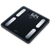 Beurer 73574 BF 400 Bilancia Diagnostica Analisi Corporea 200 Kg Display XL Vetro di Sicurezza colore Nero