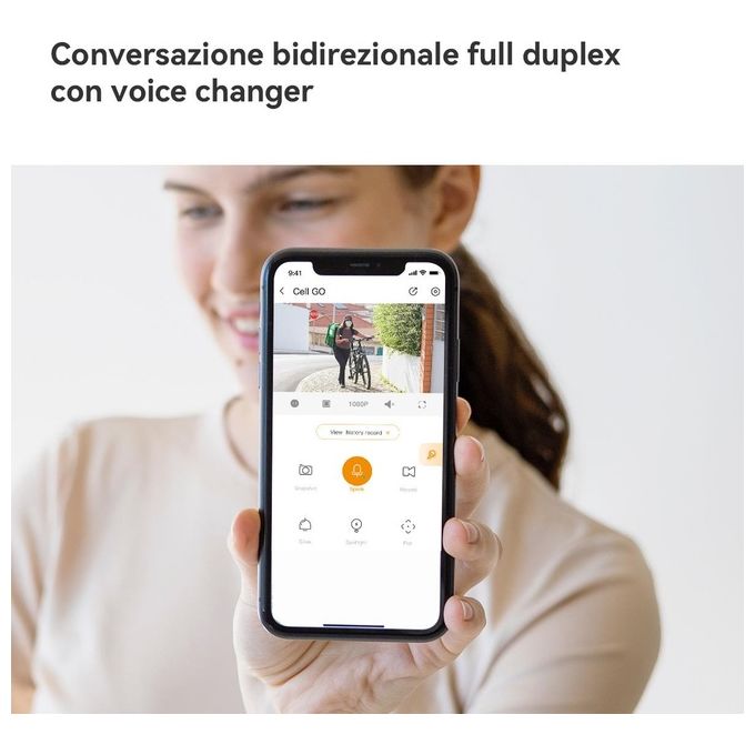 Imou TB3FP-3T0WE-KIT Cell Go Full Color Telecamera IP Wi-Fi Bullet 3MP 2K Batteria 5000mAh Pannello Solare IP65 Audio Bidirezionale colore Bianco