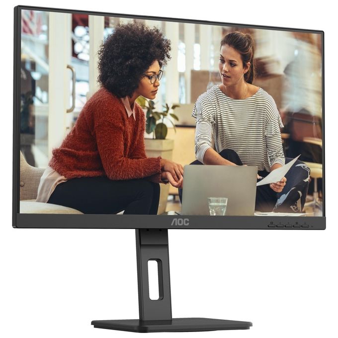 AOC U27E3UF Monitor PC 27'' IPS 4K UHD 3840x2160 60 Hz Adaptive Sync Altoparlanti Hub USB 3.2 Regolazione Altezza colore Nero