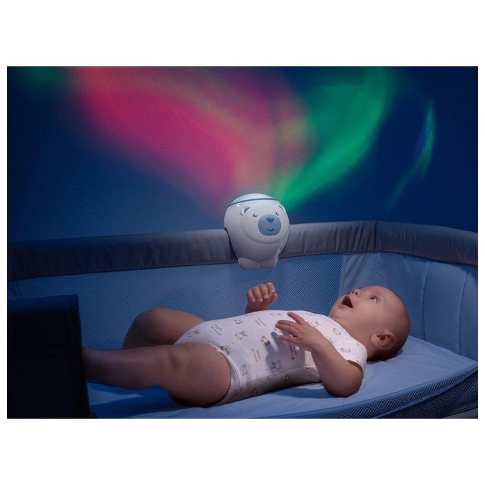 Chicco 00011558100000 First Dreams Proiettore 2in1 da Culla e da Comodino con Aurora Boreale Musica Classica e Suoni della Natura colore Rosa