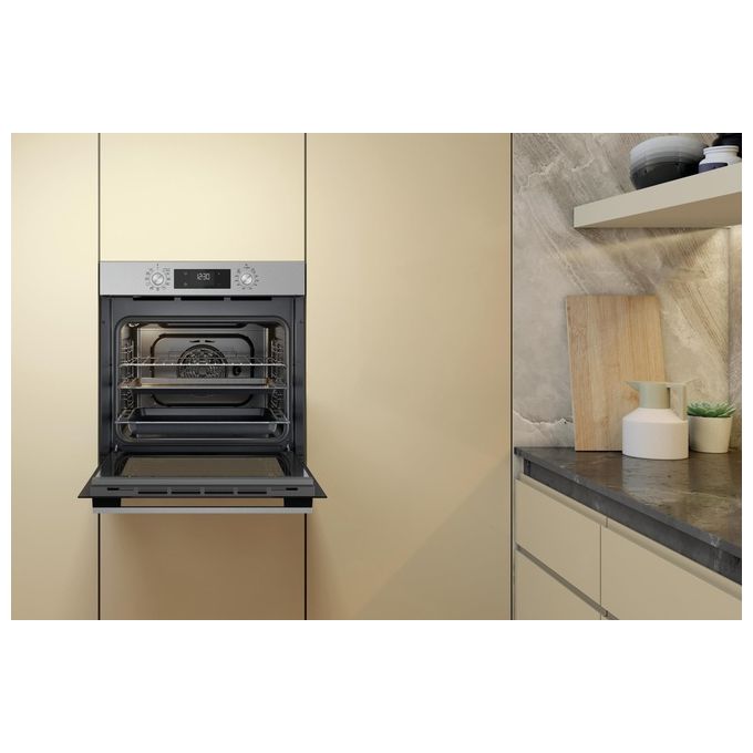 Whirlpool OMK58HU0X Elements Forno da incasso Elettrico Ventilato Multifunzione 71 L Classe A+ Grill Autopulizia Idrolitica (60x60x55 cm) colore Inox
