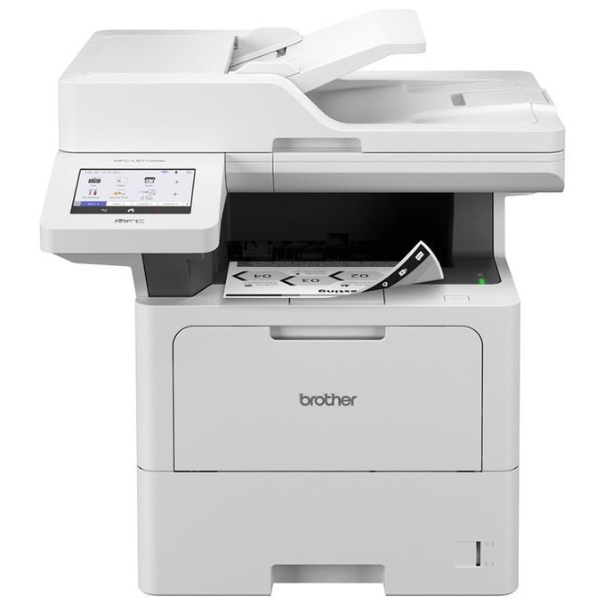 Brother MFCL6710DWRE1 MFC-L6710DW Stampante Multifunzione Laser Monocromatica A4 50 ppm WiFi LAN USB Touchscreen 12.7'' ADF 70 fogli Toner incluso colore Nero