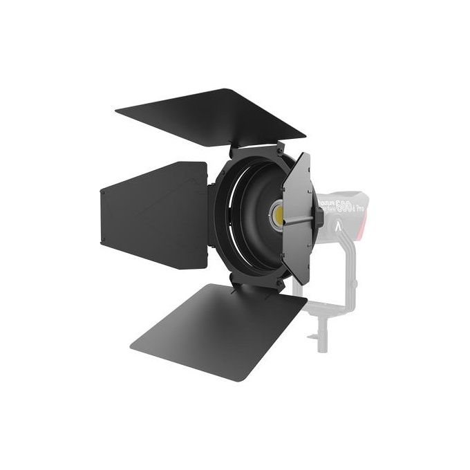 Aputure APA0191A30 F10 Barn Doors Paraluce 8 Alette Regolabili Compatibile F10 Fresnel Montatura Bowens colore Nero