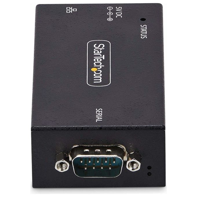 StarTech I13-SERIAL-ETHERNET Adattatore da Seriale a Ethernet 1 Porta RJ45 10-100 Mbps DB9 Metallo Montaggio Parete Guida DIN colore Nero