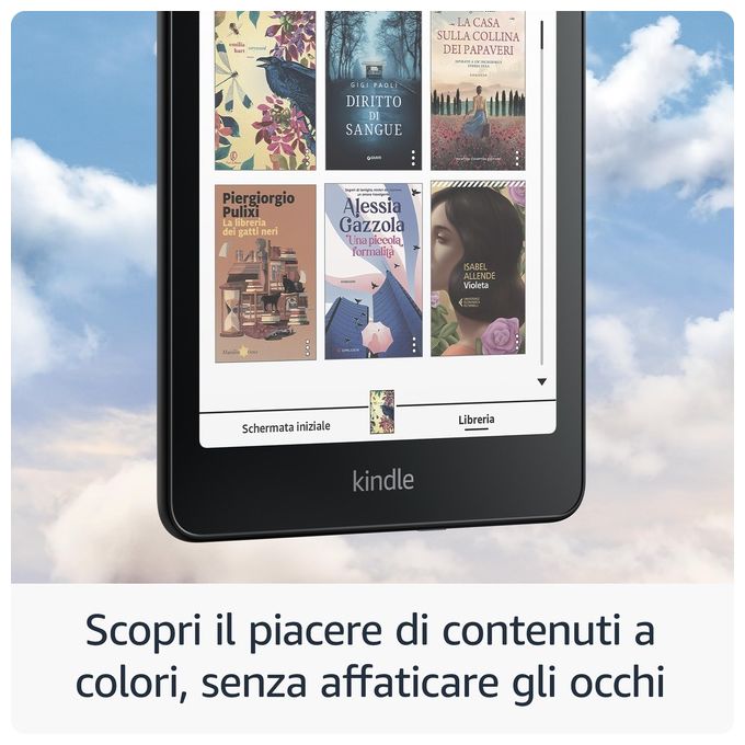 Amazon B0CX8YKQ2H Kindle Colorsoft Signature Edition Ebook Reader 7'' 32 GB Wi-Fi Bluetooth ricarica wireless colore Nero