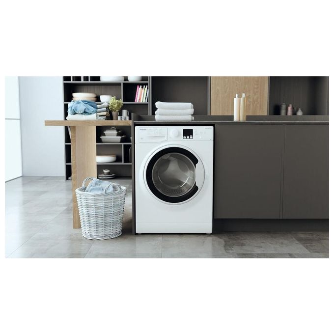 Hotpoint RSSF 624 W IT N - Lavatrice Slim a carica frontale 6 kg, 1200 giri-min, Classe C, profondita' 43 cm, colore Bianco