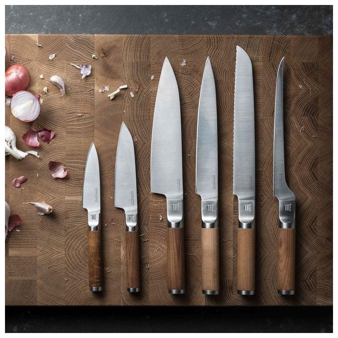 Fiskars 1026421 Norden Coltello da Pane Acciaio Inox Manico Betulla Finlandese colore Marrone Argentato