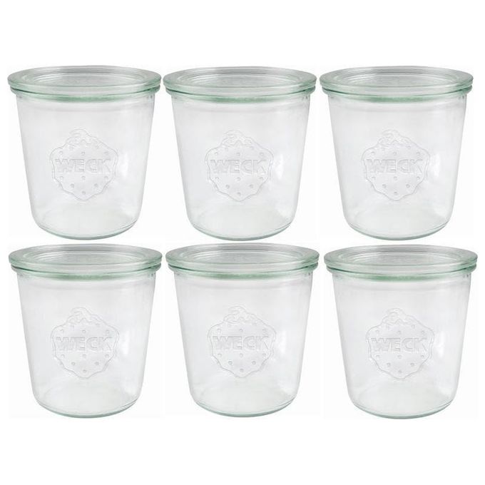 Weck Vasetto in Vetro 580ml Confezione 6 Pezzi