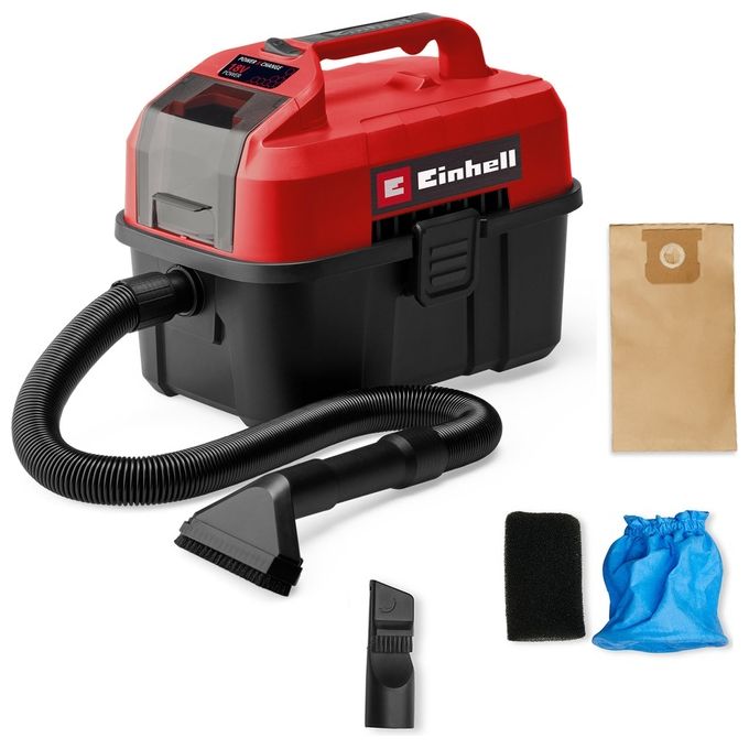 Einhell Aspiratutto A Batteria Te-Vc 18-10 Li (Batteria Non Inclusa)