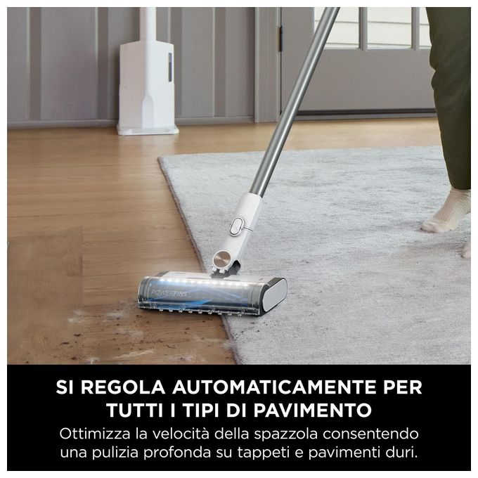 Shark BU3521EU Floor Detect Aspirapolvere a Bastone 2 in 1 Ciclonico Senza Sacchetto 240W 40 min 84 dB colore Blu Bianco