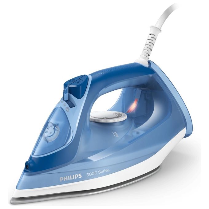 Philips DST3031-20 Serie 3000 Ferro da stiro a vapore 2400 W Piastra in Ceramica Colpo Vapore 180 g-min colore Blu