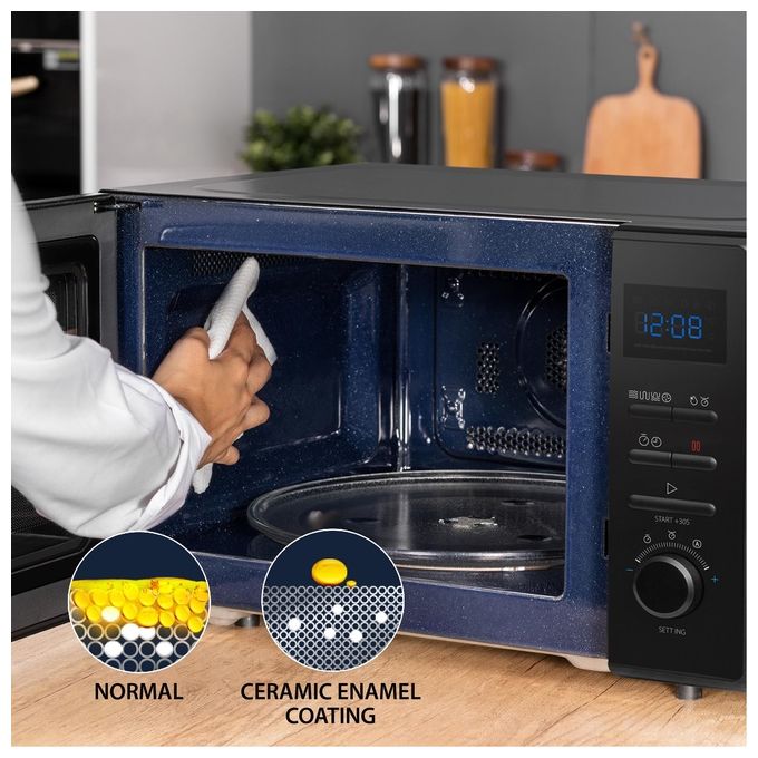 Toshiba MW2-AC25TF(BK) Forno a microonde Combinato 25 L 900 W Grill 1100 W Convezione 10 Programmi colore Nero