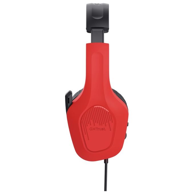 Trust GXT 416S Zirox Auricolare Cablato a Padiglione da Gaming Nero-Ciano-Rosso