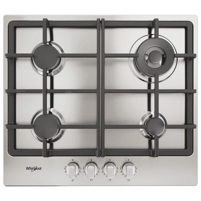 Whirlpool TGML 661 IX R Piano cottura a gas 58 cm 4 fuochi da incasso accensione elettronica dispositivo spegnimento fiamma colore Acciaio inox