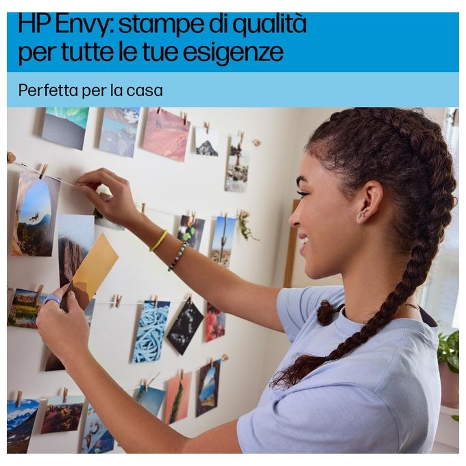 HP 2H2N1B ENVY Inspire 7221e Stampante Multifunzione Inkjet A4 4800x1200 DPI 15 ppm Wi-Fi Fronte Retro colore Bianco