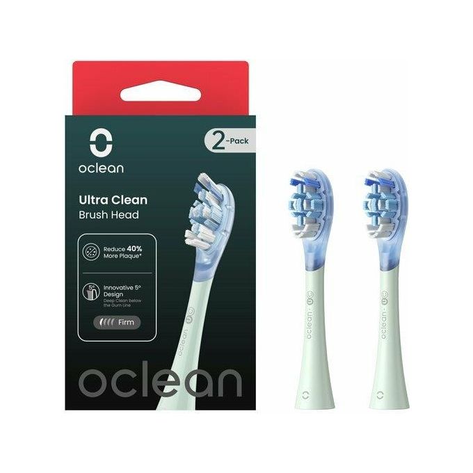 Oclean UC01 Ultra Clean Testine di Ricambio per Spazzolino Elettrico 2 pezzi Setole Extra Morbide colore Bianco