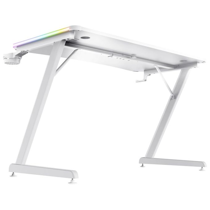 Trust GXT 709W LUMINUS Scrivania Gaming Bianco