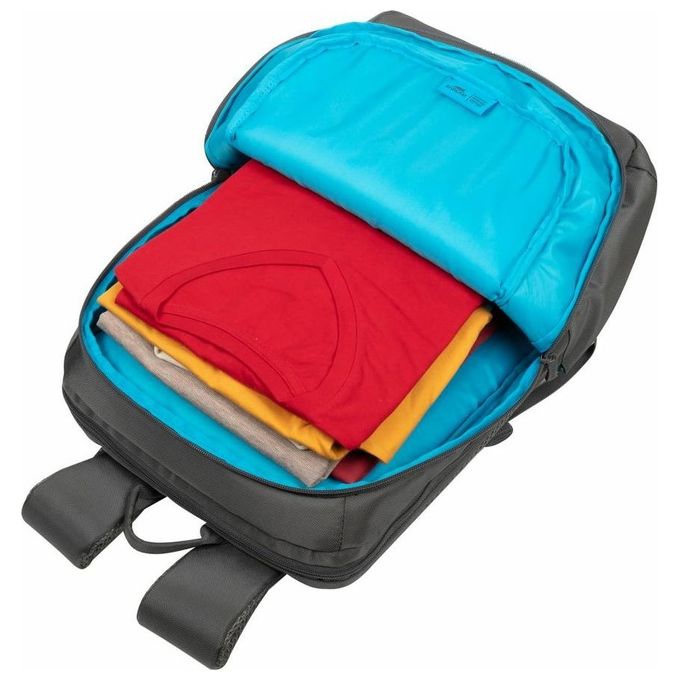 Rivacase 8267 GREY Zaino City Backpack per Notebook 17.3'' 2 Scomparti Idrorepellente Poliestere colore Grigio