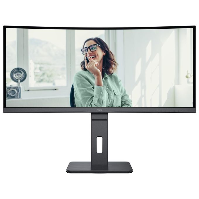 AOC CU34P3CV Monitor Curvo 34'' VA WQHD 100 Hz 4ms USB-C 65W Hub USB RJ45 colore Nero