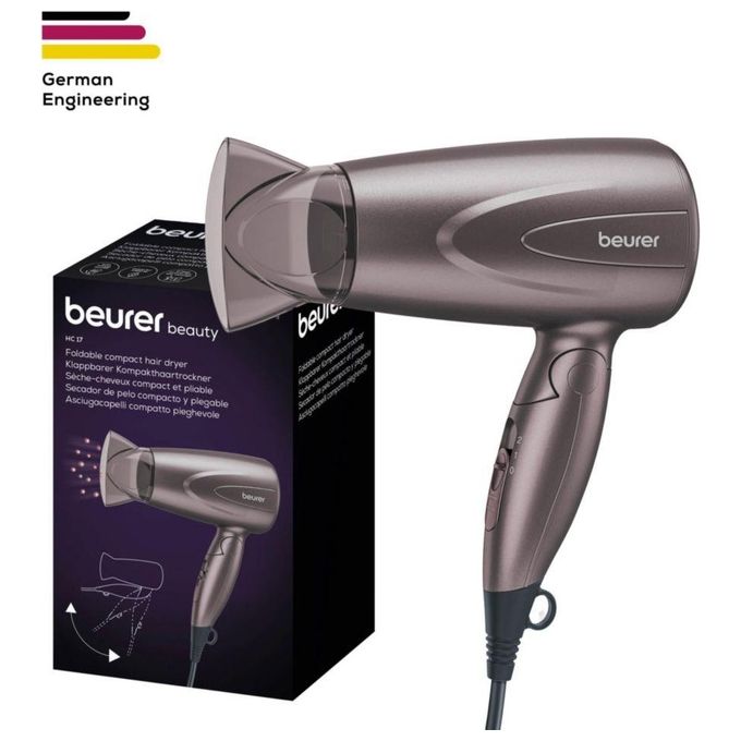 Beurer HC 17 Asciugacapelli Compatto Pieghevole 1300W Nero