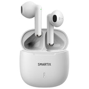 Atlantis Smartix Tws Sm60-fi9-w Bt V5.3 Auricolare Custodia con Funzione di Ricarica Include Battery Bank da 300ma Bianco