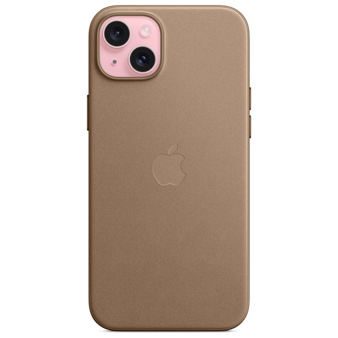 Apple MT473ZM-A Custodia MagSafe in tessuto FineWoven per iPhone 15 Plus colore Grigio talpa