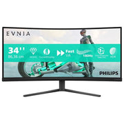 Philips 34M2C3500L Evnia Monitor Gaming Curvo 34'' WQHD 3440x1440 Fast VA 180Hz HDR10 FreeSync Premium colore Nero