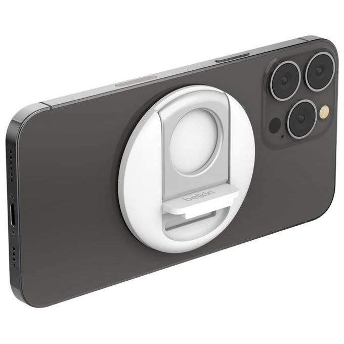 Belkin MMA006BTWH Supporto iPhone con MagSafe per Mac Notebook Continuity Camera colore Bianco